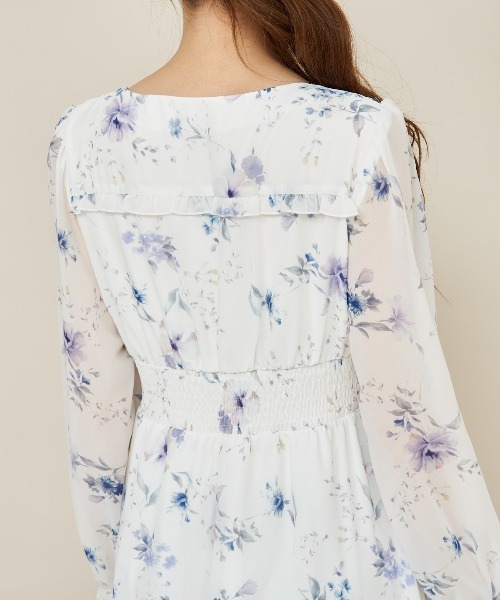 WILLSELECTION（ウィルセレクション）の「ボタニカルハイウエストフレアワンピース（ワンピース・レディース・オフホワイト/グリーン/ネイビー・MEDIUM）」の11枚目の写真