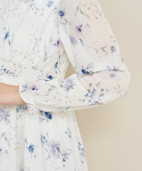 WILLSELECTION（ウィルセレクション）の「ボタニカルハイウエストフレアワンピース（ワンピース・レディース・オフホワイト/グリーン/ネイビー・MEDIUM）」の12枚目の写真