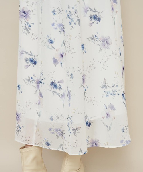 WILLSELECTION（ウィルセレクション）の「ボタニカルハイウエストフレアワンピース（ワンピース・レディース・オフホワイト/グリーン/ネイビー・MEDIUM）」の13枚目の写真