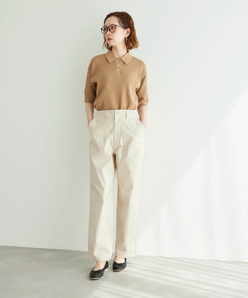 ROPE' PICNIC（ロペピクニック）の「【WEB限定36サイズ/ブラック】バックサテンベイカーパンツ（その他パンツ・レディース・ベージュ/ブラック/カーキ/ベージュ系その他2・36/40/38）」の7枚目の写真