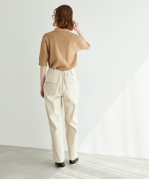 ROPE' PICNIC（ロペピクニック）の「【WEB限定36サイズ/ブラック】バックサテンベイカーパンツ（その他パンツ・レディース・ベージュ/ブラック/カーキ/ベージュ系その他2・36/40/38）」の9枚目の写真