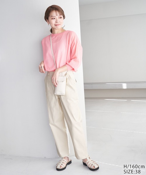 ROPE' PICNIC（ロペピクニック）の「【WEB限定36サイズ/ブラック】バックサテンベイカーパンツ（その他パンツ・レディース・ベージュ/ブラック/カーキ/ベージュ系その他2・36/40/38）」の17枚目の写真