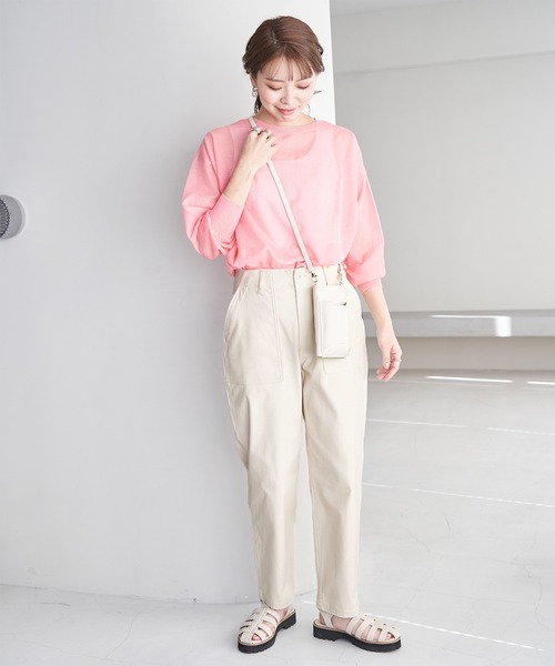 ROPE' PICNIC（ロペピクニック）の「【WEB限定36サイズ/ブラック】バックサテンベイカーパンツ（その他パンツ・レディース・ベージュ/ブラック/カーキ/ベージュ系その他2・36/40/38）」の18枚目の写真