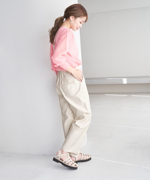 ROPE' PICNIC（ロペピクニック）の「【WEB限定36サイズ/ブラック】バックサテンベイカーパンツ（その他パンツ・レディース・ベージュ/ブラック/カーキ/ベージュ系その他2・36/40/38）」の19枚目の写真