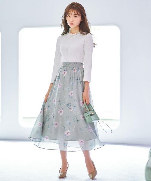 WILLSELECTION - ウィルセレクション 深キョン 着用 肩フリル パール付き ニット ♡ウィルセレクション ♡ 深キョン着用 パール ニット グレー