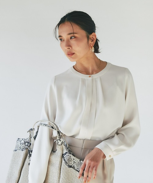 フロントタックブラウス シャツ ブラウス Droite Rive Droite リヴドロワ のシャツ ブラウス フロントタックブラウス Rdza0007 を購入できます Rive Droite リヴドロワ のファッション 銀座 本店の