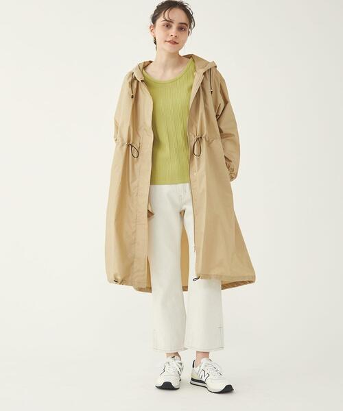 green label relaxing（グリーンレーベルリラクシング）の「モッズレインコート（レインコート/ポンチョ・レディース・ベージュ/ネイビー・FREE）」の11枚目の写真