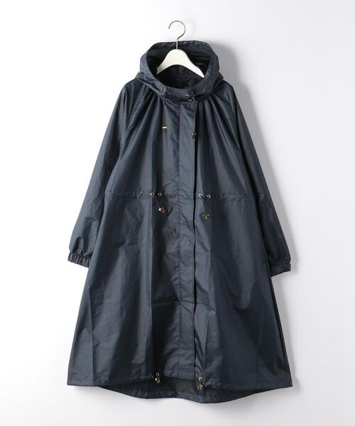 green label relaxing（グリーンレーベルリラクシング）の「モッズレインコート（レインコート/ポンチョ・レディース・ベージュ/ネイビー・FREE）」の12枚目の写真