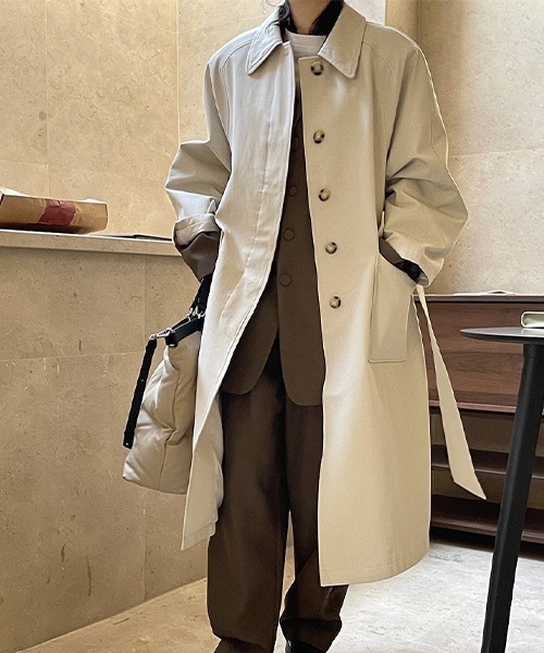 chuclla(チュクラ)の「【chuclla】【2022/SS】Waist belt front fly trench coat chw22s074(トレンチコート・レディース・ベージュ・L/M)」の16枚目の写真