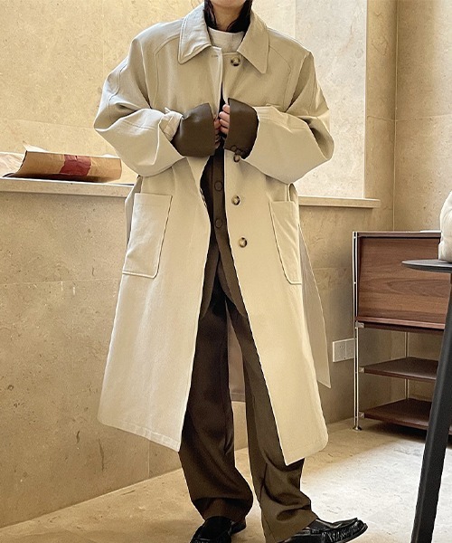 chuclla(チュクラ)の「【chuclla】【2022/SS】Waist belt front fly trench coat chw22s074(トレンチコート・レディース・ベージュ・L/M)」の19枚目の写真