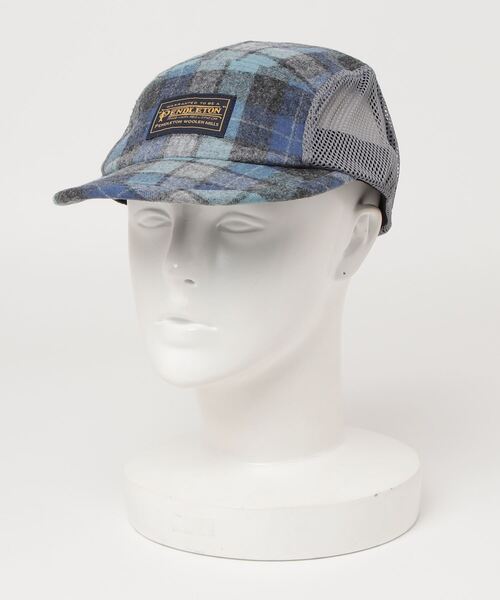 PENDLETON（ペンドルトン）の「ST:PENDLETON PD CHECK FABRIC JET CAP ペンドルトン チェックファブリック ジェットキャップ（キャップ・キッズ・グリーン/ブルー/ブラック・FREE）」の9枚目の写真
