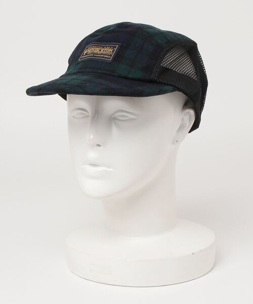 PENDLETON（ペンドルトン）の「ST:PENDLETON PD CHECK FABRIC JET CAP ペンドルトン チェックファブリック ジェットキャップ（キャップ・キッズ・グリーン/ブルー/ブラック・FREE）」の10枚目の写真