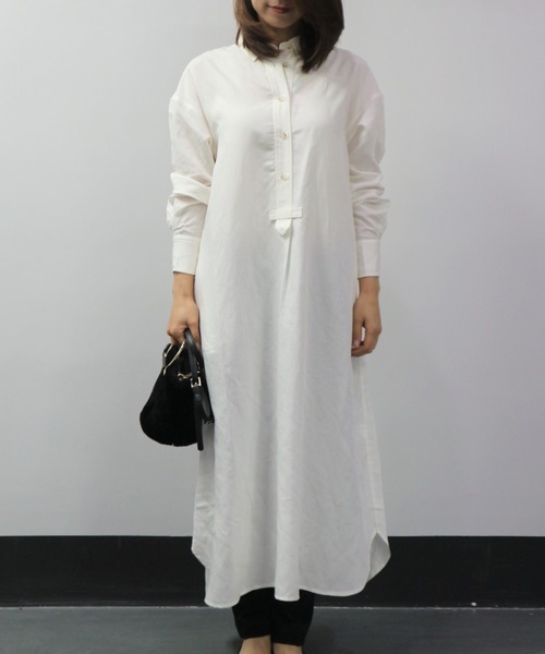 aunt lily（アントリリー）の「テンセルリネンシャツワンピース