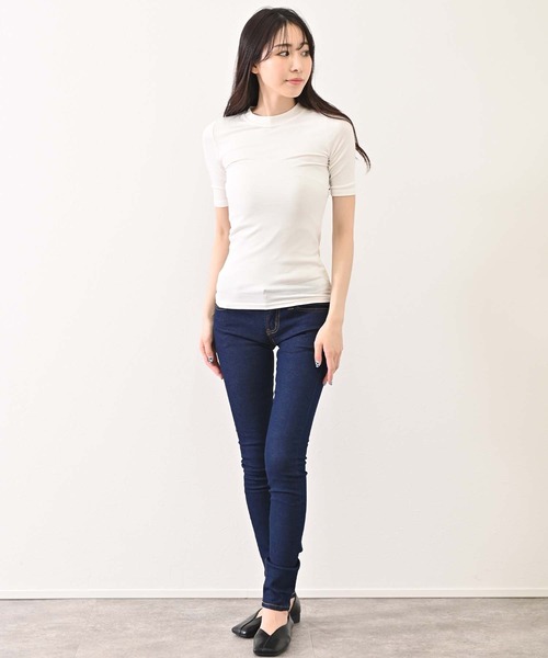 BULLISH(ブリッシュ)の「BULLISH(ブリッシュ) 五分袖 クルーネックTシャツ(Tシャツ/カットソー・レディース・ホワイト/ブラック/ライム・FREE)」の16枚目の写真