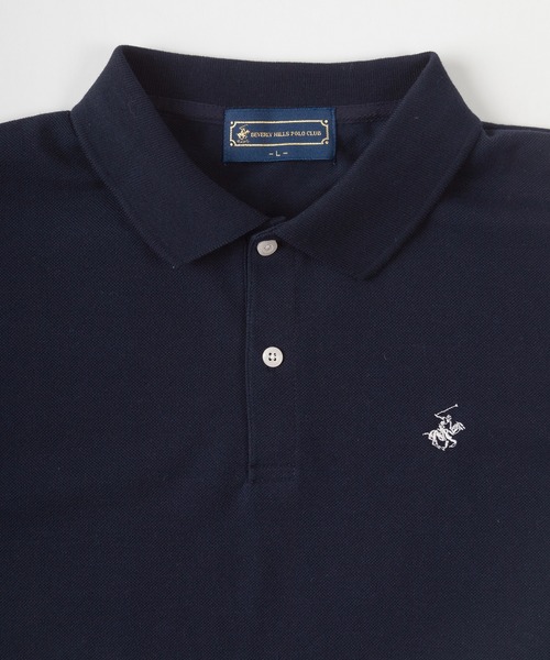 BEVERLY HILLS POLO CLUB(ビバリーヒルズポロクラブ)の「【BEVERLY HILLS POLO CLUB/ビバリーヒルズポロクラブ】ワンポイントロゴ刺繍 ポロシャツ/ ラガーシャツ/ ビッグシルエット(ポロシャツ・メンズ・ホワイト/ブラック/ネイビー/グリーン・M/L/XL)」の7枚目の写真