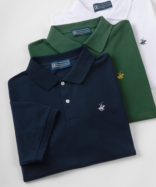BEVERLY HILLS POLO CLUB(ビバリーヒルズポロクラブ)の「【BEVERLY HILLS POLO CLUB/ビバリーヒルズポロクラブ】ワンポイントロゴ刺繍 ポロシャツ/ ラガーシャツ/ ビッグシルエット(ポロシャツ・メンズ・ホワイト/ブラック/ネイビー/グリーン・M/L/XL)」の21枚目の写真
