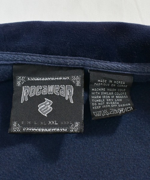 VINTAGE（ヴィンテージ）の「【ヴィンテージ古着】ROCA WEAR ロカウェアー ベロア ジャージ トラックジャケット（ジャージ・メンズ・ネイビー・XX-LARGE）」の3枚目の写真