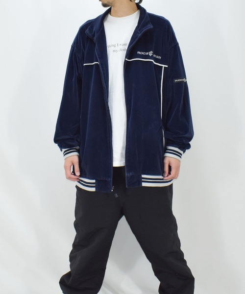 VINTAGE（ヴィンテージ）の「【ヴィンテージ古着】ROCA WEAR ロカウェアー ベロア ジャージ トラックジャケット（ジャージ・メンズ・ネイビー・XX-LARGE）」の8枚目の写真