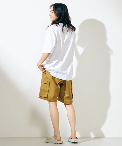 SHARE PARK(シェアパーク)の「【UNISEX】撥水加工 キャンプファイヤーカーゴショーツ(その他パンツ・メンズ・ブラック系/カーキ系/黄土色系・MEDIUM/X-LARGE/LARGE)」の13枚目の写真