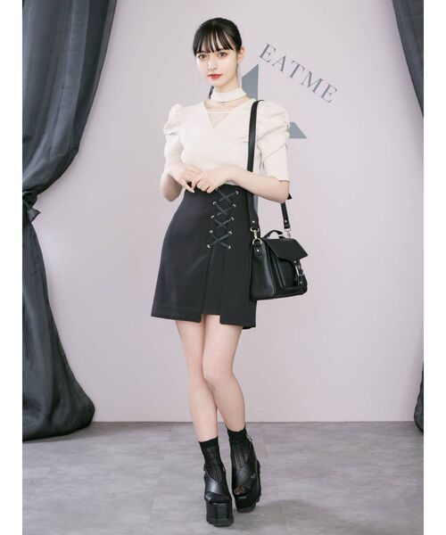 EATME（イートミー）の「ベルトフラップショルダーBAG（ショルダーバッグ・レディース・ブラック/ベージュ・FREE）」の5枚目の写真