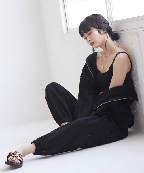 FIG&VIPER（フィグアンドバイパー）の「サイドボタンジョガーPT（その他パンツ・レディース・ブラック/ベージュ/グレー・FREE）」の15枚目の写真