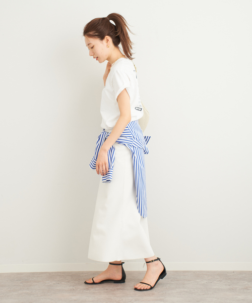 FRAMeWORK(フレームワーク)の「ダブルフェイスジャージフレアスカート4◆(スカート・レディース・ブラック/ホワイト・38/36)」の13枚目の写真