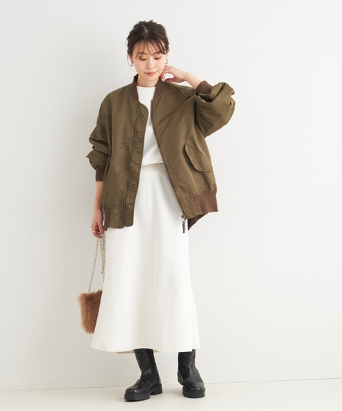 FRAMeWORK(フレームワーク)の「ダブルフェイスジャージフレアスカート4◆(スカート・レディース・ブラック/ホワイト・38/36)」の15枚目の写真