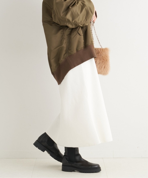 FRAMeWORK(フレームワーク)の「ダブルフェイスジャージフレアスカート4◆(スカート・レディース・ブラック/ホワイト・38/36)」の17枚目の写真