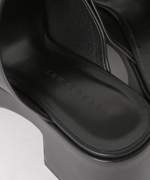 LOWRYS FARM（ローリーズファーム）の「スライドヒールサンダル　260878（サンダル・レディース・ブラック/アイボリー/チェック・MEDIUM/LARGE）」の9枚目の写真