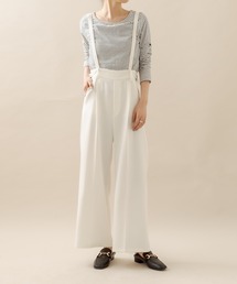 [mline] ハイウエストサスペンダーパンツ