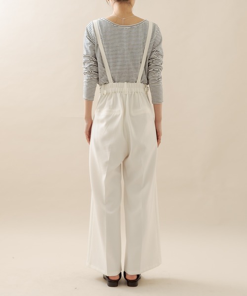 mline（エムライン）の「[mline] ハイウエストサスペンダーパンツ（その他パンツ・レディース・オフホワイト/ベージュ/ブラック・1/2）」の16枚目の写真