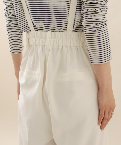 mline（エムライン）の「[mline] ハイウエストサスペンダーパンツ（その他パンツ・レディース・オフホワイト/ベージュ/ブラック・1/2）」の17枚目の写真