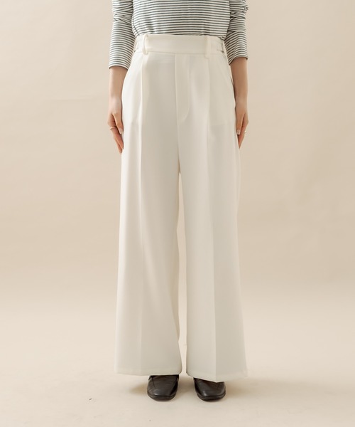 mline（エムライン）の「[mline] ハイウエストサスペンダーパンツ（その他パンツ・レディース・オフホワイト/ベージュ/ブラック・1/2）」の20枚目の写真