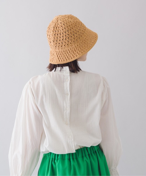 KATHARINE ROSS（キャサリンロス）の「【KATHARINE ROSS】手編みニットクロシェバケットハット WEB限定（ハット・レディース・ブラック/ベージュ/アイボリー・MEDIUM）」の7枚目の写真