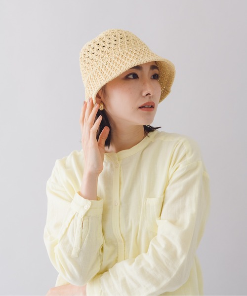 KATHARINE ROSS（キャサリンロス）の「【KATHARINE ROSS】手編みニットクロシェバケットハット WEB限定（ハット・レディース・ブラック/ベージュ/アイボリー・MEDIUM）」の19枚目の写真