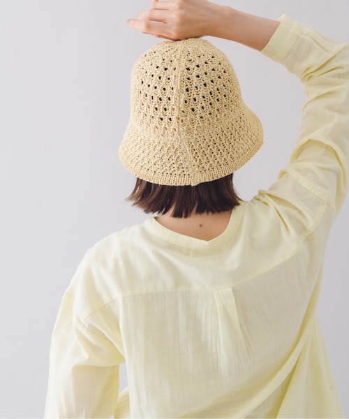 KATHARINE ROSS（キャサリンロス）の「【KATHARINE ROSS】手編みニットクロシェバケットハット WEB限定（ハット・レディース・ブラック/ベージュ/アイボリー・MEDIUM）」の18枚目の写真