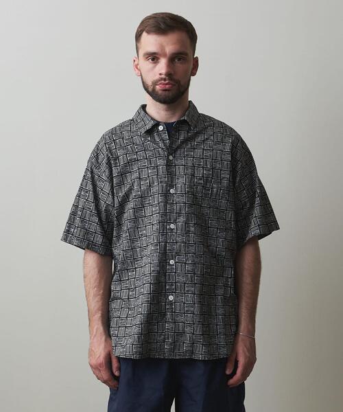 Steven Alan スクエアプリントキャンプカラーシャツ Steven Alan（スティーブンアラン）の「＜Steven Alan＞ SQUARE