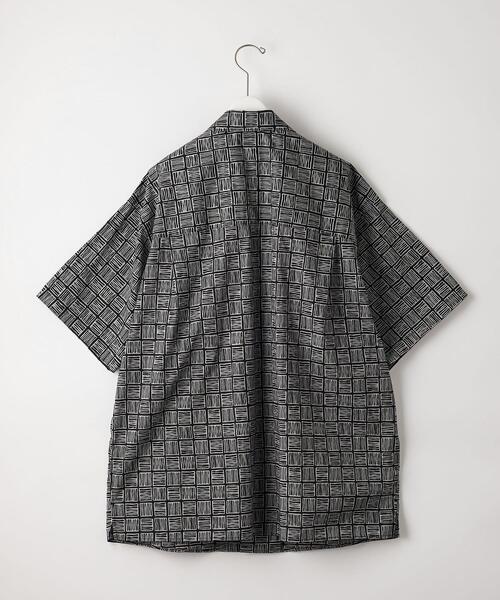 Steven Alan スクエアプリントキャンプカラーシャツ 即発送】大人気！Steven Alan スクエアプリントキャンプカラー