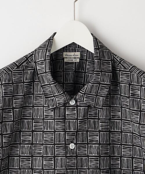 Steven Alan スクエアプリントキャンプカラーシャツ Steven Alan（スティーブンアラン）の「＜Steven Alan＞ SQUARE