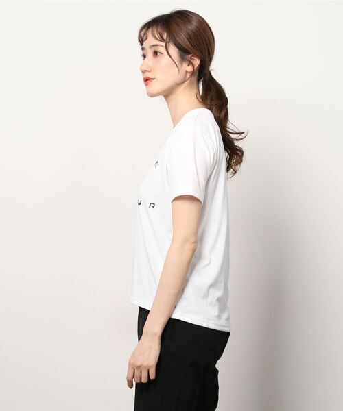 UNDER ARMOUR（アンダーアーマー）の「アンダーアーマー  UA Tech Wordmark Graphic Tee（Tシャツ/カットソー・レディース・ブラック/ピンク/ホワイト・M/XL/S/L）」の5枚目の写真