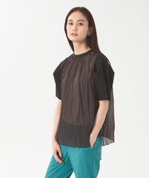 qualite | プリーツドッキングプルオーバー(Tシャツ/カットソー)