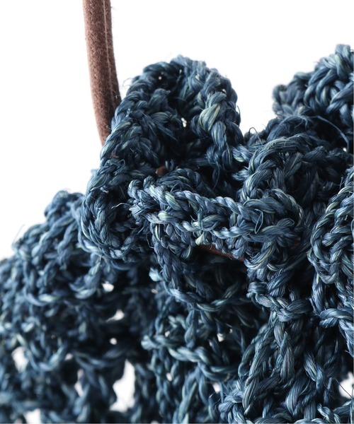 The Bagmati（ザバグマティ）の「【BAGMATI/バグマティ】 カゴポシェット（かごバッグ・レディース・ネイビー/ブラウン/イエロー/ピンク・FREE）」の8枚目の写真