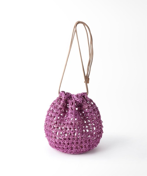 The Bagmati（ザバグマティ）の「【BAGMATI/バグマティ】 カゴポシェット（かごバッグ・レディース・ネイビー/ブラウン/イエロー/ピンク・FREE）」の21枚目の写真