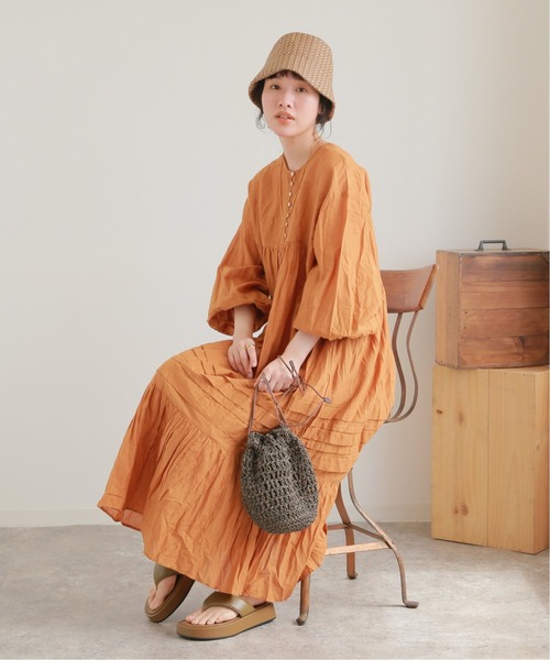 The Bagmati（ザバグマティ）の「【BAGMATI/バグマティ】 カゴポシェット（かごバッグ・レディース・ネイビー/ブラウン/イエロー/ピンク・FREE）」の5枚目の写真