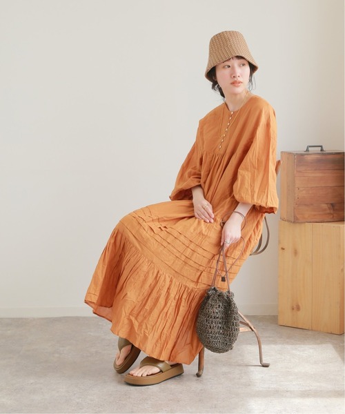 The Bagmati（ザバグマティ）の「【BAGMATI/バグマティ】 カゴポシェット（かごバッグ・レディース・ネイビー/ブラウン/イエロー/ピンク・FREE）」の15枚目の写真