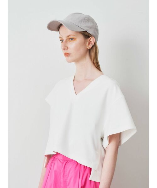 ELENDEEK（エレンディーク）の「キャンバスキャップ（キャップ・レディース・アイボリー/ライトグレー/ブラック・FREE）」の8枚目の写真