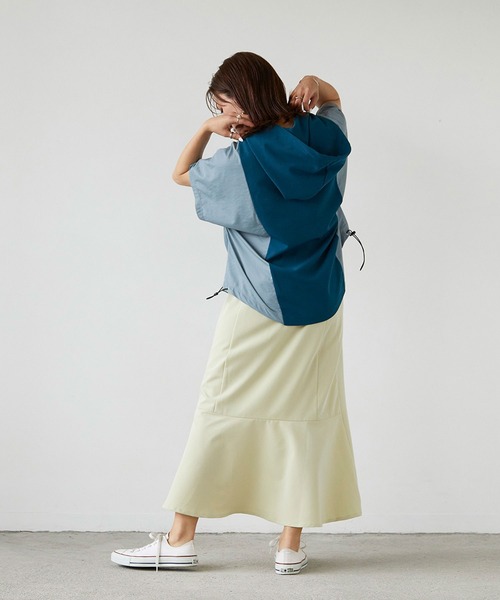 179/WG（イチナナキュウダブルジー）の「ドッキング ショートスリーブ フーディ（パーカー・レディース・パープル/オフホワイト/ブルー・FREE）」の20枚目の写真