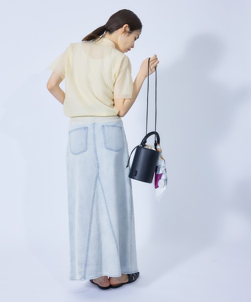 ROPE'（ロペ）の「デニムロングスカート（デニムスカート・レディース・ホワイト/ブルー系その他5・38/36）」の5枚目の写真