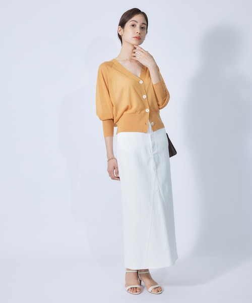 ROPE'（ロペ）の「デニムロングスカート（デニムスカート・レディース・ホワイト/ブルー系その他5・38/36）」の6枚目の写真