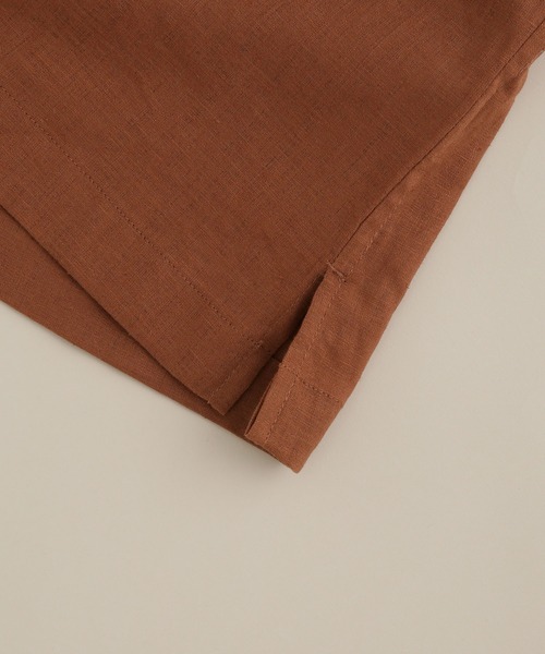 NANO universe（ナノユニバース）の「LB.04/フレンチリネンオープンカラーシャツ（シャツ/ブラウス・メンズ・ブルーグリーン/レッド系その他2/ブラック/ネイビー・M/S/L/XL）」の14枚目の写真